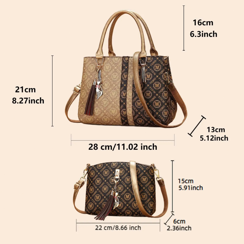 Women's Handbag Set with Shoul - Vintage Zipper avis et prix