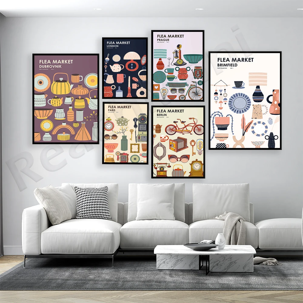 Flea Market Print Collection - - Vintage And Collectible Fair avis et prix