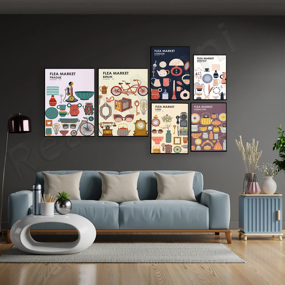 Flea Market Print Collection - - Vintage And Collectible Fair avis et prix