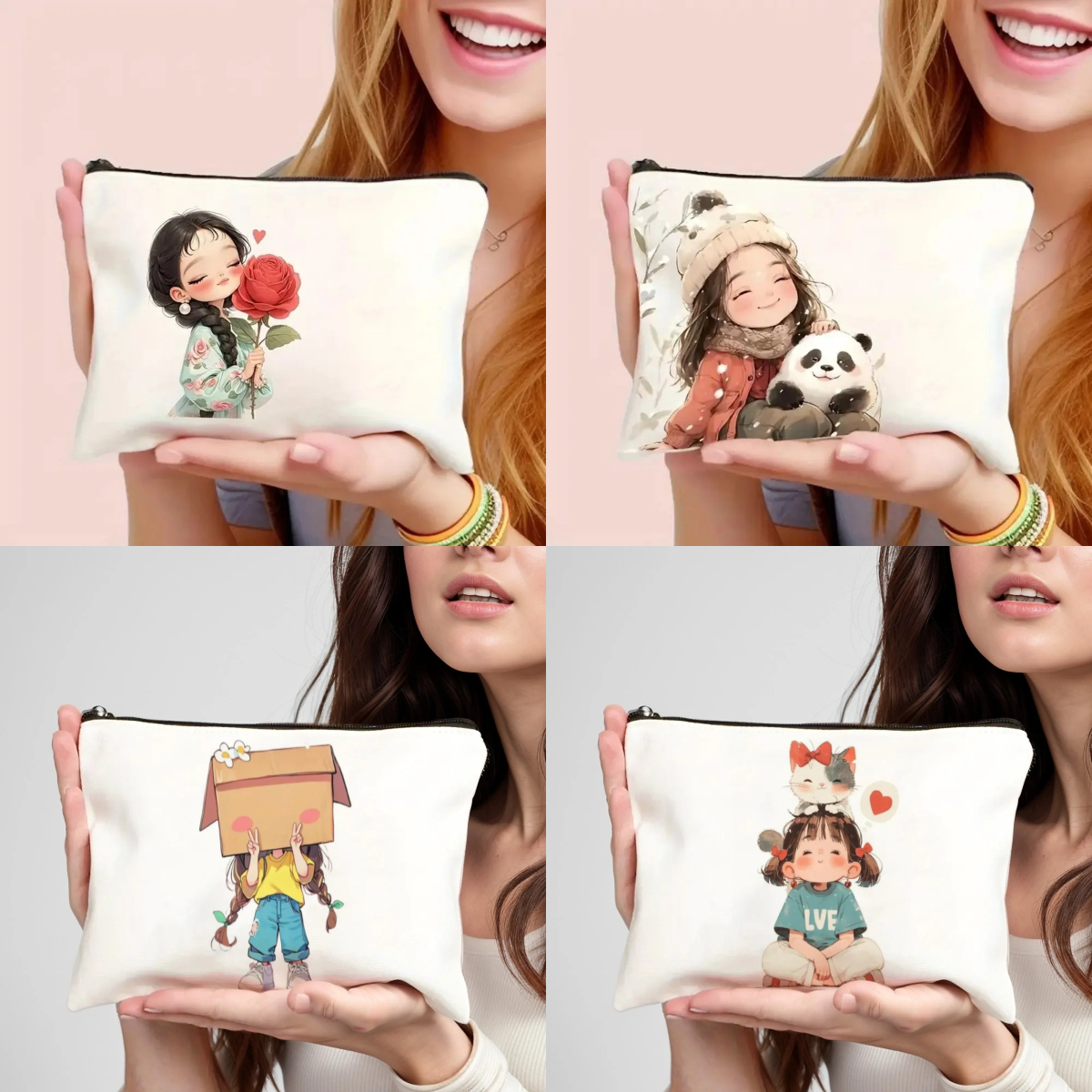 Vintage Chic Makeup Bags Zippe - Vintage Zipper avis et prix