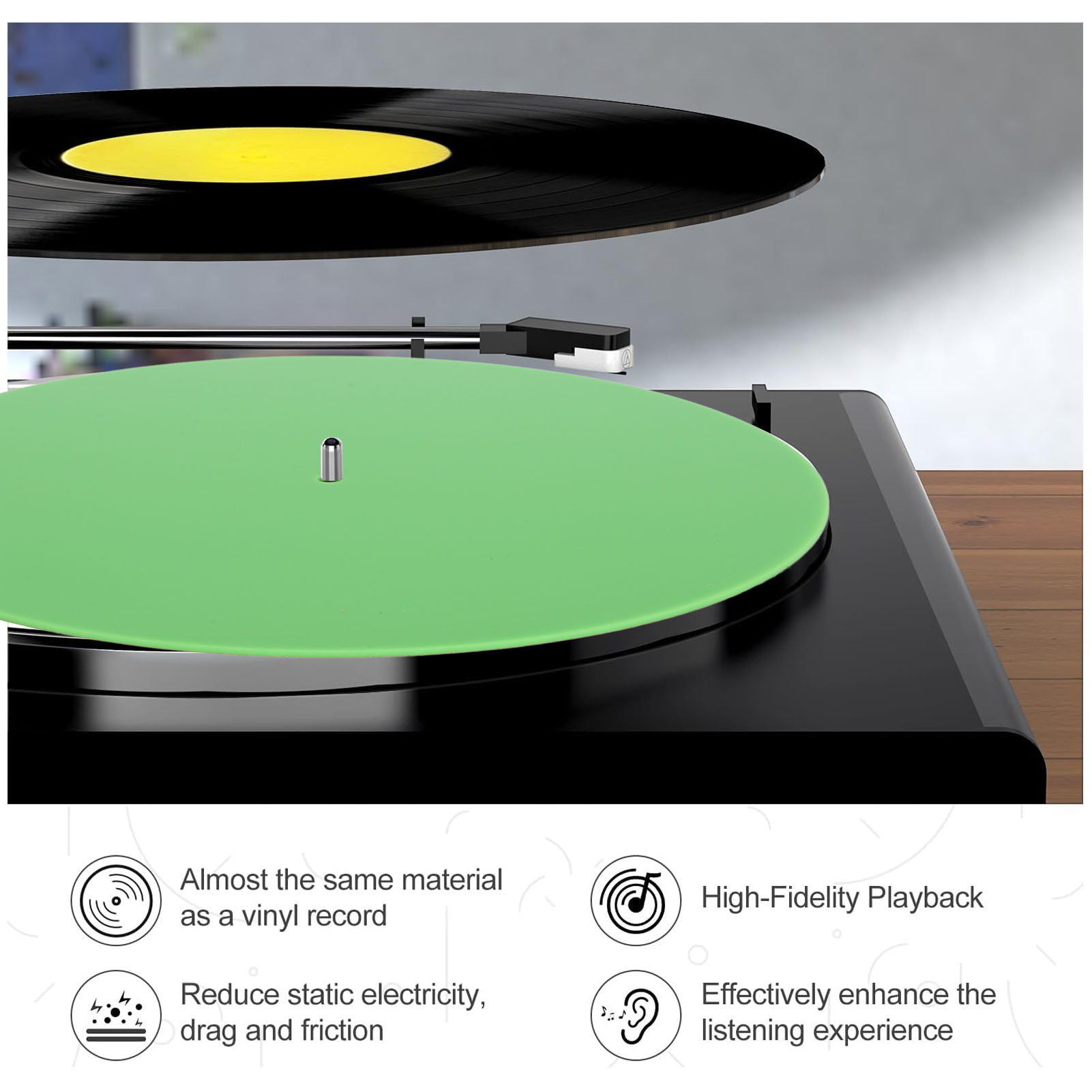 Record Platter Slipmat Acrylic - Vinyl Record Cleaner avis et prix