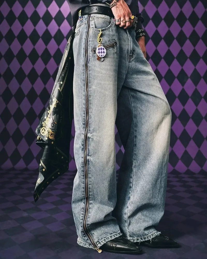 Y2K Streetwear Men Hip Hop Har - Vintage Zipper avis et prix