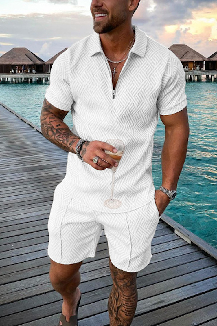 Vintage Men's Summer Casual Po - Vintage Zipper avis et prix