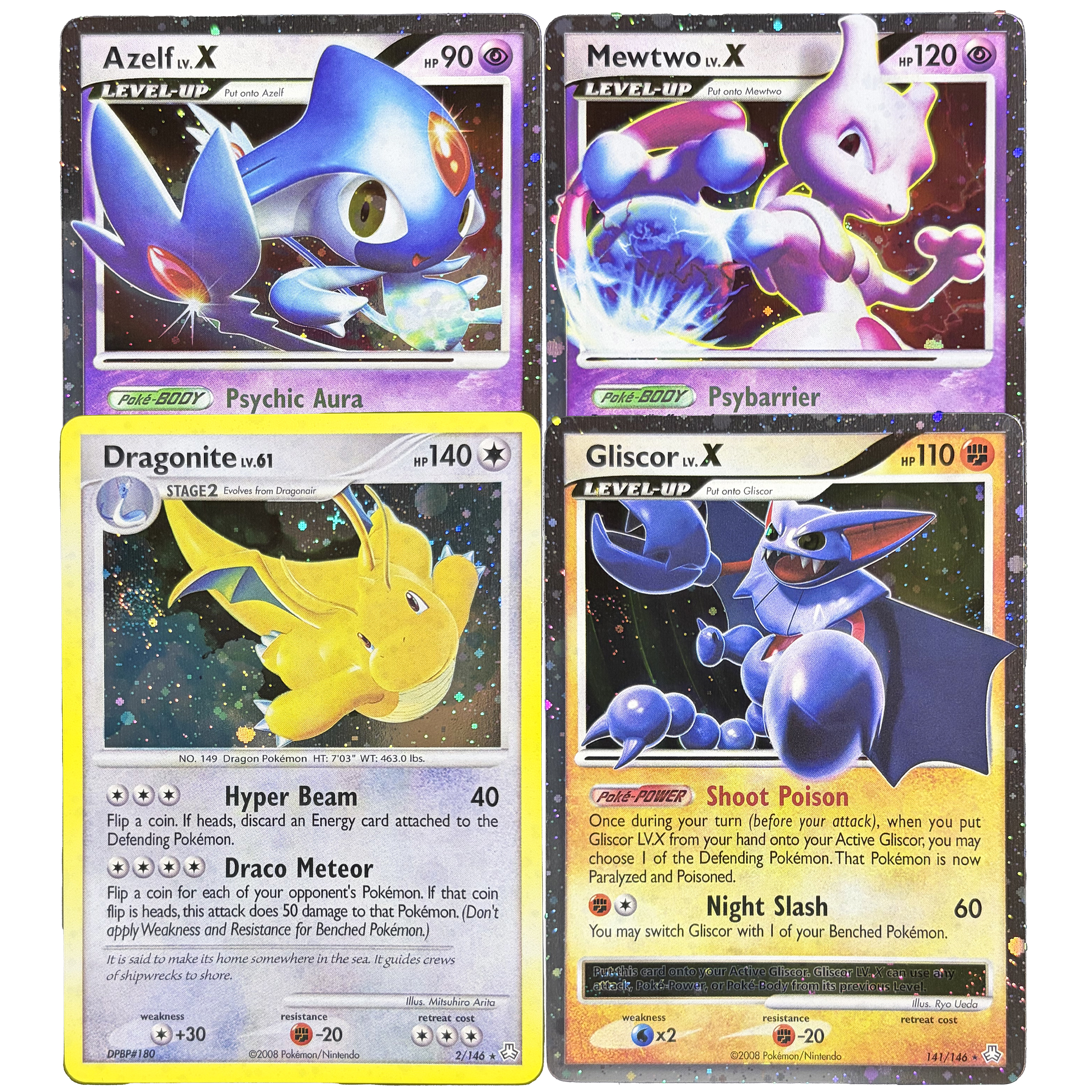 4PCS PKM TCG Diamond & Pearl L - Vintage Collectible Cards avis et prix
