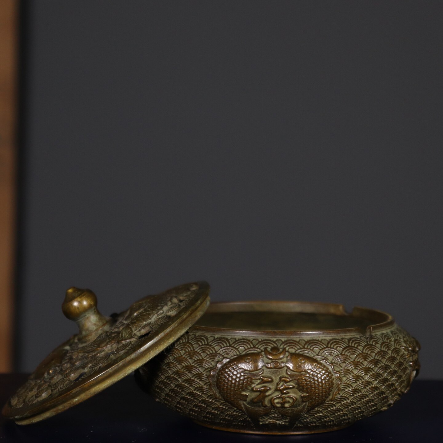 Antique Pure Copper Double Fis - Vintage Collectible Ashtrays avis et prix