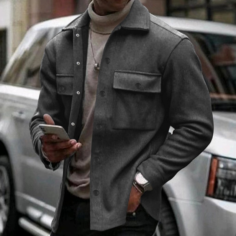 Work Jacket Male Outerwear Sli - Vintage Zipper avis et prix