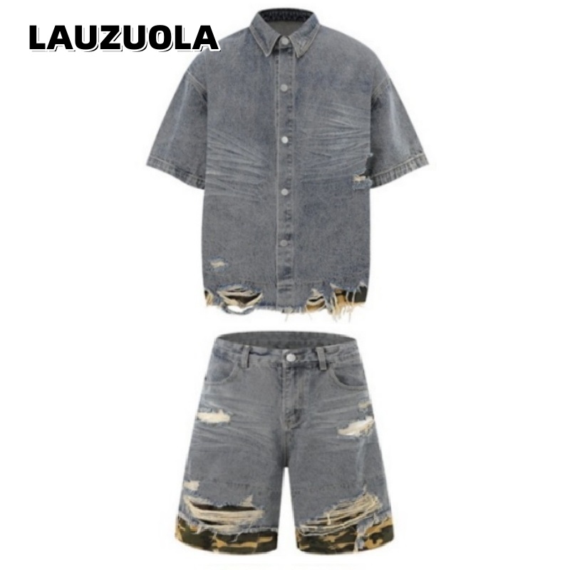 Men's Distressed Ripped Denim  - Vintage Zipper avis et prix