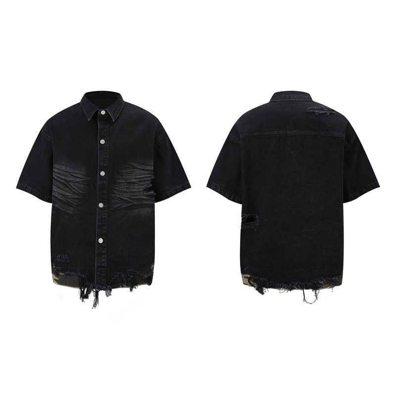 Men's Distressed Ripped Denim  - Vintage Zipper avis et prix