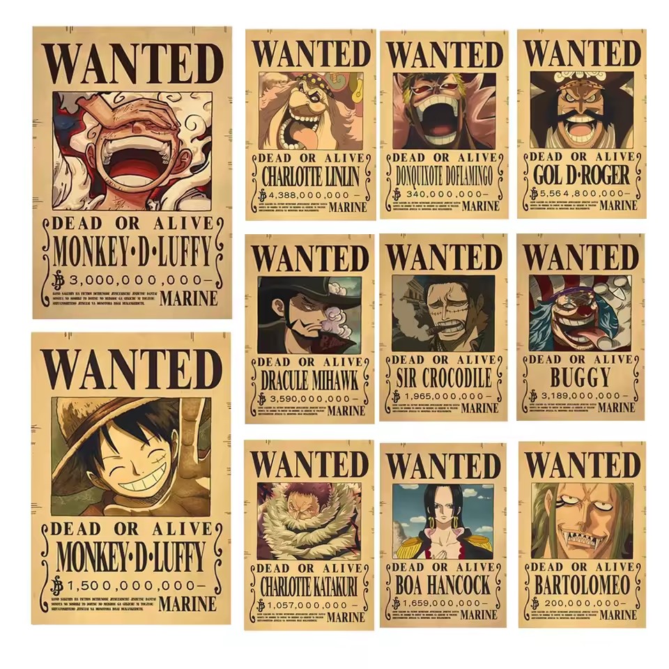 Anime One Piece Bounty Wanted  - Vintage Collectible Cards avis et prix