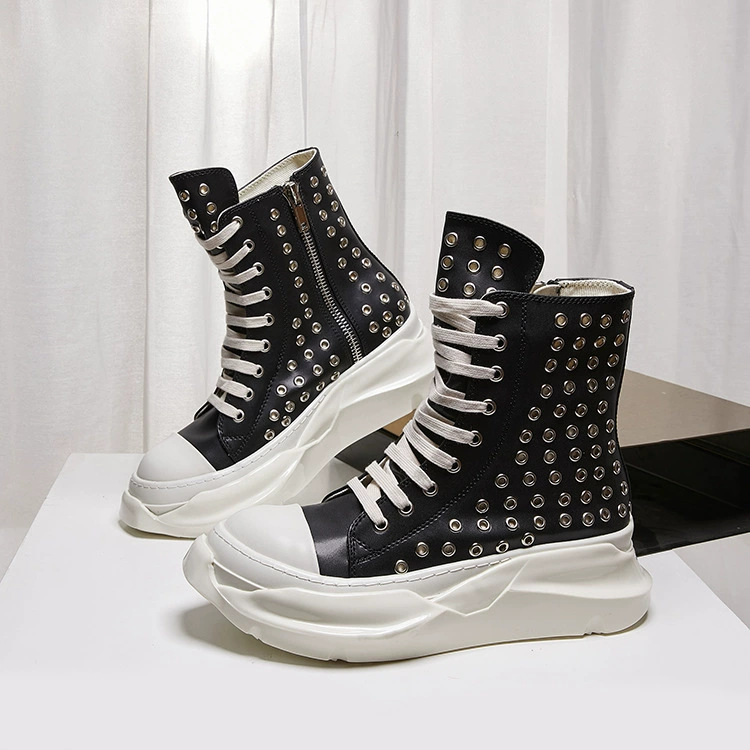 Vintage Men Shoes High-TOP Pla - Vintage Zipper avis et prix