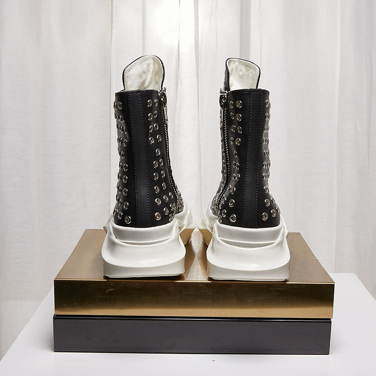 Vintage Men Shoes High-TOP Pla - Vintage Zipper avis et prix