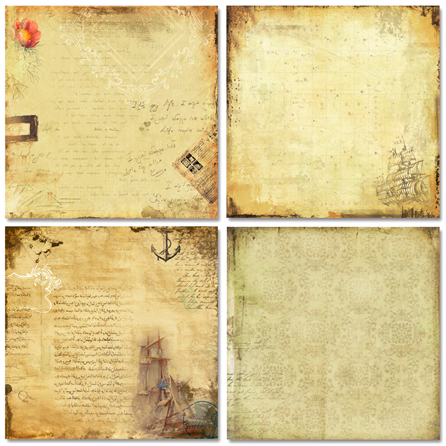 24 Sheets Scrapbook Paper 30x3 - Vintage Collectible Cards avis et prix